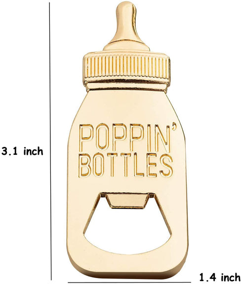 12 Pack Poppin Bottle Bottle Openers for Girl Baby Shower Favors/Souvenirs,Girl Baby Shower Decorations,Birthday,Gender Reveal Party Favor and Keepsake Supplies (12, Pink)