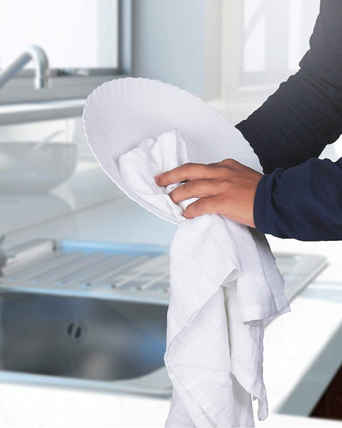 Simpli-Magic 79146 Flour Sack Towels, 28"x28", Premium White, 12 Pack