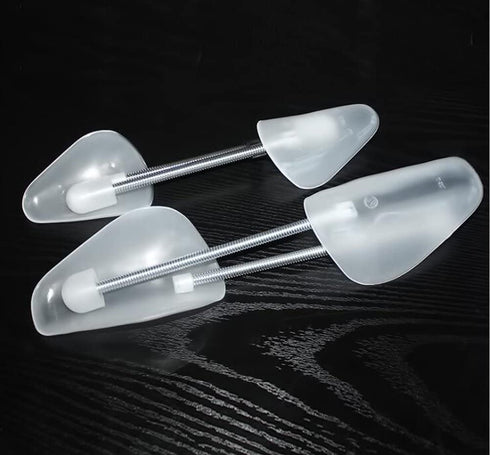 3 Pairs Plastic Transparent Practical Adult Shoe Support Portable Traditional Shoe Tree Shaper Stretcher Boot Holder Shoes Shape Keeper Boot Holder With Tension Spring Coil Black for Men Women