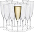 HyHousing 6 Oz Clear Plastic Champagne Glasses 16 Pack, Hard Disposable Plastic Champagne Flute Ideal for Home Daily Life Party Wedding Toasting Drinking Champagne (CF1-16)