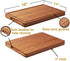 Wood Cutting Board for Kitchen, 1" Thick Butcher Block, Cheese Charcuterie Board, with Side Handles and Juice Grooves, 16x11"