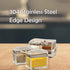 Aogist Kitchen Spice Pots 4 Piece Clear Seasoning Box - Premium Quality Seasoning Storage Container - Storage Container Condiment Jars - Seasoning Rack - Acrylic Seasoning Box with Cover and Spoon 304 Steel Edge