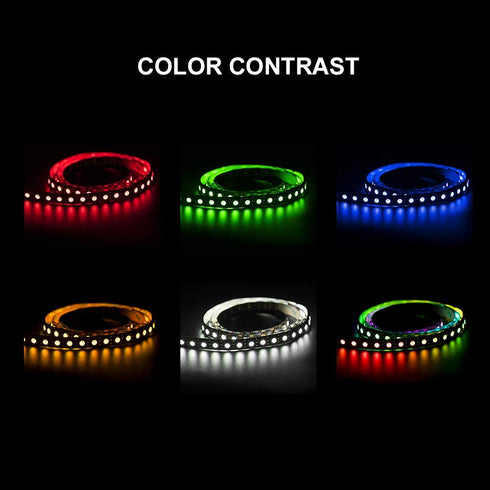 BTF-LIGHTING WS2812B RGB 5050SMD Individual Addressable 3.3FT 100(2x50)Pixels/m Flexible Black PCB Full Color LED Pixel Strip Dream Color IP30 Non-Waterproof for Bedroom,DIY Project Only DC5V