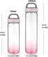 Life4u Reusable Borosilicate Glass Water Bottle Wide Mouth with Neoprene Sleeve Glass Drinking Bottle BPA Free (Pink)