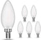CarryBC Dimmable LED Candelabra Bulb Soft White , 2700k 40W Equivalent E12 Base LED Candle Bulbs, C35 Frosted Glass Torpedo Shape Bullet Top, 360 Degrees Beam Angle, Pack of 6 …