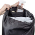 Large Laundry Bag with Adjustable Shoulder Strap - Machine Washable, Heavy Duty, Waterproof, Locking Drawstring Closure Laundry Backpack with Two Pockets for Extra Storage (Black)