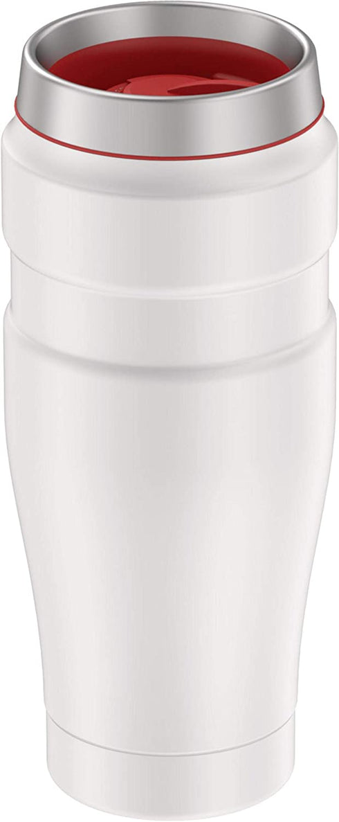 THERMOS Stainless King Vacuum-Insulated Travel Tumbler, 16 Ounce, White