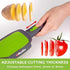 Mueller Handheld Vegetable V Slicer Salad Utensil, Perfect for Salad Zucchini Carrots Onions and All Vegetables, Make Low Carb/Paleo/Gluten-Free Meals, Adjustable Thickness
