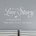 MOVANKRO Separate Letters Carved Vinyl - Every Love Story is Beautiful, but Ours is My Favorite Wall Decal Hand Writing Heart Shape Wall Letters Sticker - White