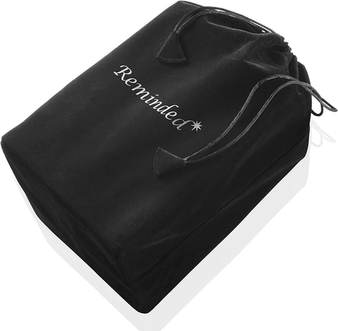 Reminded Rosewood Hand-Carved Urn Box Cremation Memorial with Velvet Bag - Medium