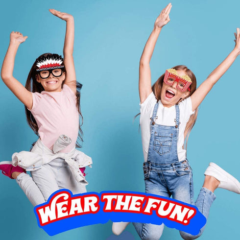 Funny Paperboard Photo Booth Props Glasses - 30-Pack Paper Party Glasses for Adults and Kids - Fun Novelty Party Favors Accessories for Birthdays, Luau and Summer Fiesta