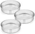 9½ Inch Cake Pan Set of 3, E-far Stainless Steel Round Cake Baking Pans, Non-Toxic & Healthy, Mirror Finish & Dishwasher Safe
