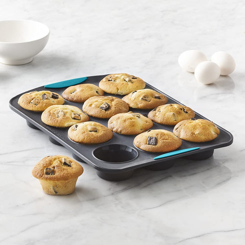 Trudeau 12 Structured Silicone Muffin pan, Cup, Tropical (05115197TG)