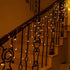 Icicle String Lights,200 LEDs Waterproof Indoor Outdoor Christmas Lights 16.4ft Connectable with 40 Drops Plug in for Wedding Birthday Party Backdrops Gazebo Decorations(Warm White)