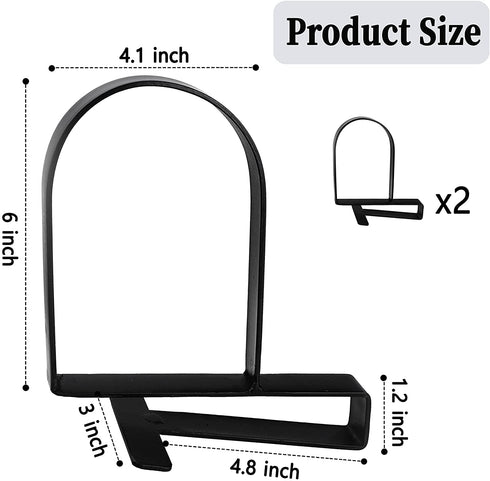 Bookends for Shelves - Heavy-Duty Clamped Book Ends Book Shelf Holders, Non-Skid Bookends Stoppers Supports (Black, 2)