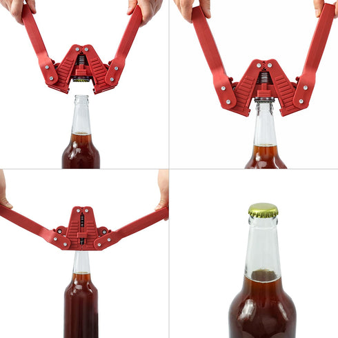 Brewland Beer Bottle Capper and Caps Kit, Crown Bottle Cappers Tool With Magnet for Bottle Capping, Red Baron Home Brew Hand Bottles Capper with 150 Crown Caps for Bottling (Beer Bottle Capper)
