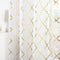 Kotile White and Gold Sheer Curtains for Bedroom - Gold Moroccan Tile Curtain Rod Pocket White Window Curtains 63 Inch Length 2 Panels for Girls Room, W52 x L63 Inches, 1 Pair, Gold White