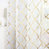 Kotile White and Gold Sheer Curtains for Bedroom - Gold Moroccan Tile Curtain Rod Pocket White Window Curtains 63 Inch Length 2 Panels for Girls Room, W52 x L63 Inches, 1 Pair, Gold White