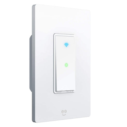 Geeni TAP Smart Light Switch, White, 1 Switch - No Hub Required - Requires Neutral Wire - Smart Light Switch Works with Amazon Alexa and Google Home Requires 2.4 GHz Wi-Fi