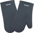 Alselo Oven Mitts Heat Resistant Silicone Kitchen Gloves for 550 Degrees with Waterproof and Non-Silp, Set of 2 Oven Gloves for Baking Cooking Barbecue Microwave Machine Washable (Grey, 2)