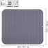 Piduules Eco-friendly Silicone Dish Drying Mat 18" x 15.8" Large Reusable Non-slipping and Heat Resistant Dish Quick Drying Pad, Dishwasher Safe (Gray XL)