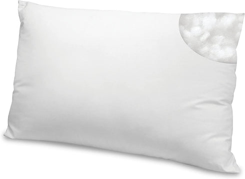 SensorPEDIC Value SofLOFT Fiber Filled Standard Bed Pillow with Cotton Cover, White