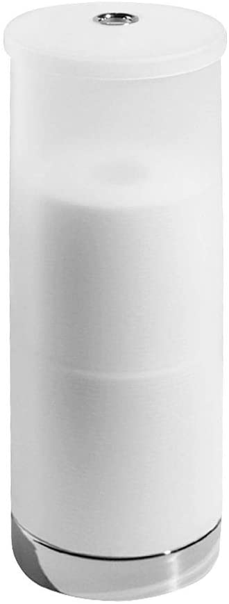 iDesign Aria Plastic Toilet Tissue Roll Reserve Organizer for Bathroom, Vertical Free Standing Compact Organizer, Holds 3 Rolls of Toilet Paper, Clear