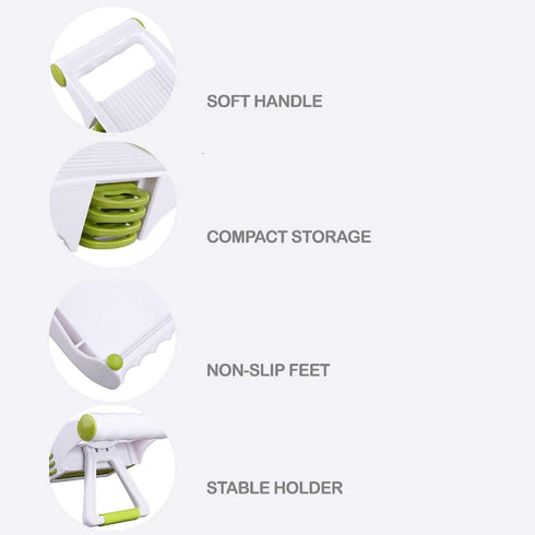 GProMe Mandoline Slicer Vegetable Mandolin, Fruit zucchini Slicer, French Fry Cutter, Food Waffle,Julienne Grater Sharp Stainless Steel Blades