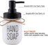 Elwiya Mason Jar Hand Soap Dispenser and Dish Soap Dispenser Set - 16 Ounce Glass Mason Jar with Plastic Pump and Lid - Rust Proof - Rustic Bathroom Accessories &Kitchen Home Decor - 2 Pack