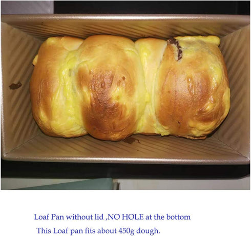 Loaf Pan Bread Toast Mold Deep loaf Pancorrugated Non Stick Gold Aluminum Alloy No lid included (8.26X4.7X4.3INCH)