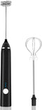 Milk Frother, Rechargeable hand-Held Electric Milk Frother 3 Adjustable USB Charging Can Be Used forBulletproof Coffee Protein Drinks Matcha Coffee Whisk (Black)