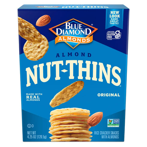 Blue Diamond Almonds, Original Almond Nut Thins Crackers, 4.25oz