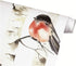 HaokHome 92075 Peel and Stick Forest Wallpaper Birch Tree Birds Mural White/Beige/Grey/Red Removable for Wall Decorations 17.7in x 118in