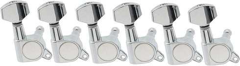 Musiclily 6-in-line Sealed Electric Guitar String Tuning Pegs Keys Machine Head Tuners Set Right Hand for Fender Stratocaster Telecaster Guitar, Chrome