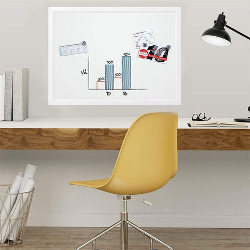 Quartet Magnetic Whiteboard, 17" x 23" Small White Board for Wall, Dry Erase Board for Kids, Perfect for Home Office & Home School Supplies, Dry Erase Marker, Magnets, White Frame (MWDW1723M-WT)