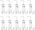 DOITOOL 10 Pcs Double Meat Hooks Stainless Steel Roasting Hook Bacon Hams Meat Duck Butcher Hook Cooking Smoker Hook Hanger for BBQ Grill Drying 23CM