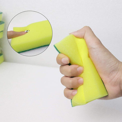 Sadocom 30 Pack Sponge Individually Wrapped, Non Scratch Scrouing Sponges for Household Cleaning, Dishes, Kitchen, Apartment.