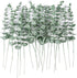 Miracliy 36 PCS Artificial Eucalyptus Stems with Frost, Faux Eucalyptus Leaves Greenery Stems for Vase Home Party Wedding Decoration€¦