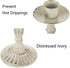 Sziqiqi Candlestick Holders for Taper Candle, Candleholder Display Candle Centerpiece Set of 2 Distressed Ivory