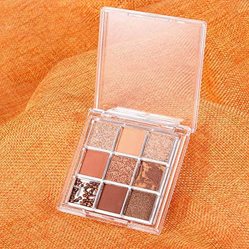 AMY'S DIARY Dark Brown EyeShadow Palette, Copper Eyeshadow glitter brown matte Shimmer Makeup Eyeshadow Pallet,Hazel Eyes Eyeshadow Palette ,smokey eye eyeshadow palette waterproof Long Lasting(C)