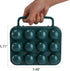 ZEAYEA 3 Pack Eggs Carrier with Handle, 36 Eggs Camping Egg Holder for Organize Eggs and Prevent Eggs from Cracking, Portable Egg Container for Travel, Outdoor Hiking, Picnic, Green