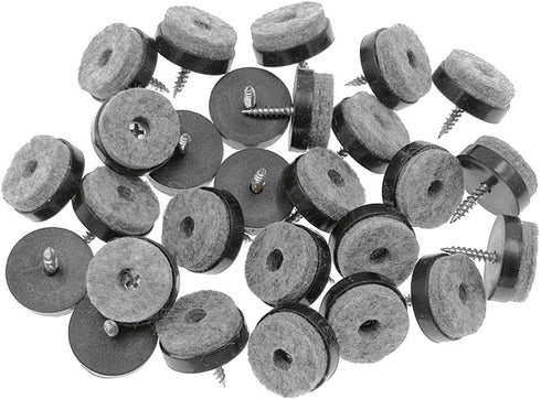 40pcs Furniture Glide,Screw-on Felt Pad Slider Floor Protector for Wooden Leg Feet of Chair Table Sofa(?20mm or 0.8",Black)