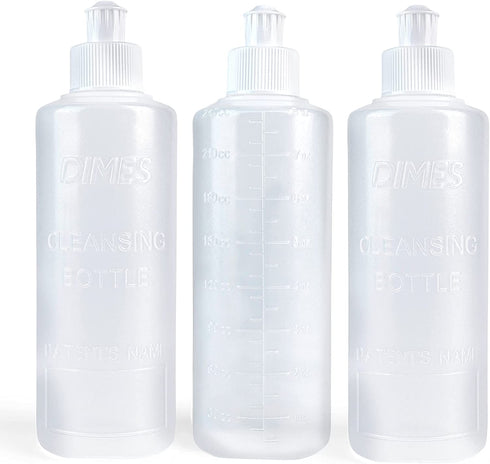 Dimes Perineal Lavette Irrigation Bottle 8 oz (Pack of 3). - Peri Bottle for Postpartum Care - After-Birth Essentials for Mom to Soothe and Clean Perineal Area - Premium Portable Bidet for Women