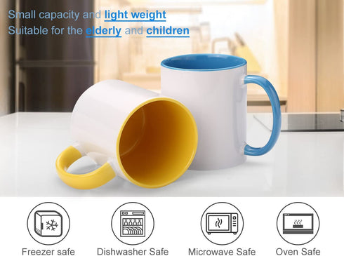 AceElite Coffee Mugs, Ceramic Coffee Mugs Set of 4, 12 oz Coffee Mugs, Colorful Coffee Cup With Handle, Pottery Coffee Mug Dishwasher Microwave Safe, Small Porcelain Mugs