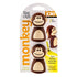 MSC International Joie Monkey Bag Clips, Set of 2, 2.75 1.75 x 1.5-Inches, BSG, Brown