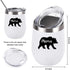 Gingprous Mama Bear, Papa Bear Couple Wine Tumbler Set, Gifts for Couples, New Parents, Pregnancy, New Mom and New Dad, 12 Oz Insulated Stainless Steel Wine Tumbler with Lid(Set of 2, Black and White)