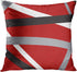 Emvency Set of 4 Throw Pillow Covers Red and Black White Gray Pattern Retro Abstract Stripes Spiral Decorative Pillow Cases Home Decor Square 18x18 Inches Pillowcases