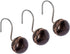 Creative Scents Dublin Shower Curtain Hooks Rust Proof Shower Hooks for Curtain Decorative Set of 12 Shower Rings for Curtain (Brown)