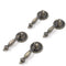 Geesatis 4 PCS Bronze Tear Drop Pull Handle Antique Drawer Cabinet Pull Handle Knobs Furniture Decorative Pull Tool with Mounting Screws, Rust Resistant, Knob Dia 1"