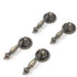 Geesatis 4 PCS Bronze Tear Drop Pull Handle Antique Drawer Cabinet Pull Handle Knobs Furniture Decorative Pull Tool with Mounting Screws, Rust Resistant, Knob Dia 1"